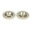 From The Anvil Door Furniture Polished Nickel / Round Flush Pull (Privacy) / Round From The Anvil - Polished Nickel 75mm Plain Round Pull - Privacy Set