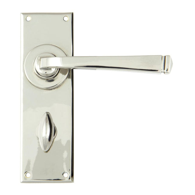 From The Anvil Door Furniture Polished Nickel / Bathroom Lock Handles From The Anvil - Polished Nickel Avon Lever Bathroom Set