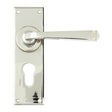 From The Anvil Door Furniture Polished Nickel / Euro Profile Lock Handles From The Anvil - Polished Nickel Avon Lever Euro Lock Set