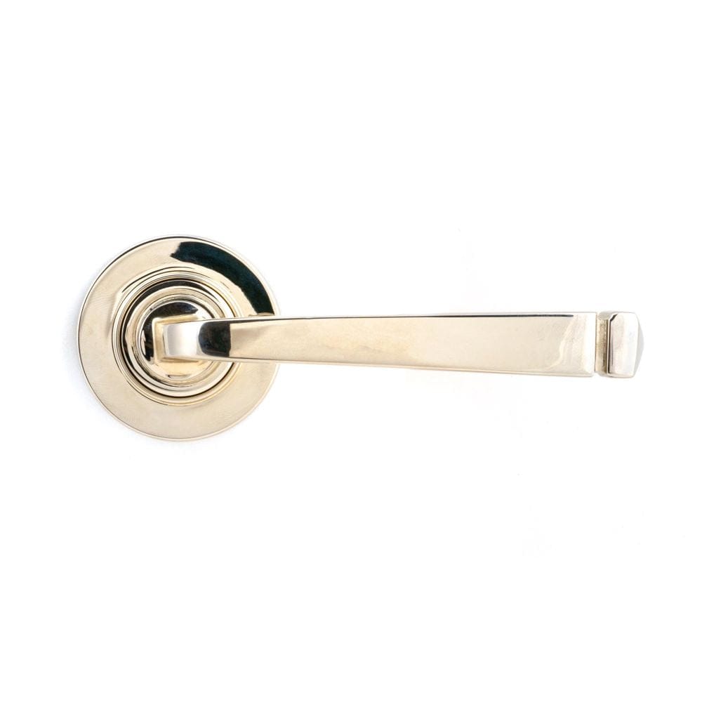 From The Anvil Door Furniture Polished Nickel / Round Rose From The Anvil - Polished Nickel Avon Round Lever on Rose Set (Plain)