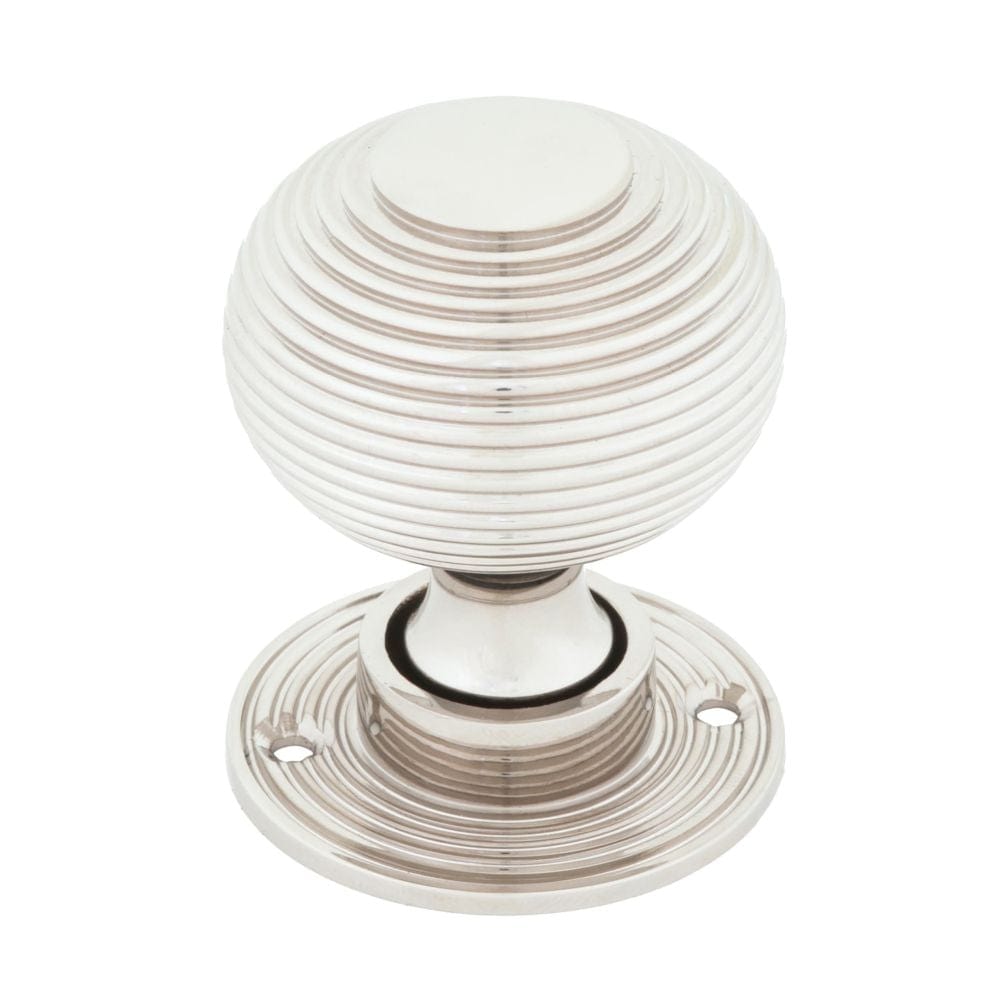 From The Anvil Door Furniture Polished Nickel / Mortice/Rim Knobs From The Anvil - Polished Nickel Beehive Mortice/Rim Knob Set