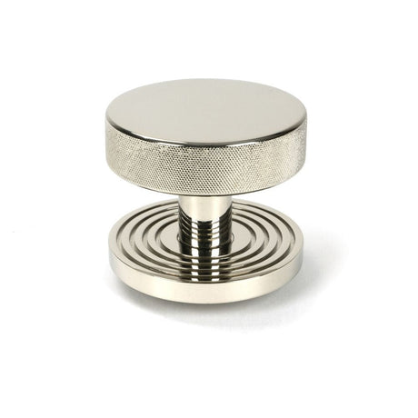 From The Anvil Door Furniture Polished Nickel / Beehive Centre Door Knob From The Anvil - Polished Nickel Brompton Centre Door Knob (Beehive)
