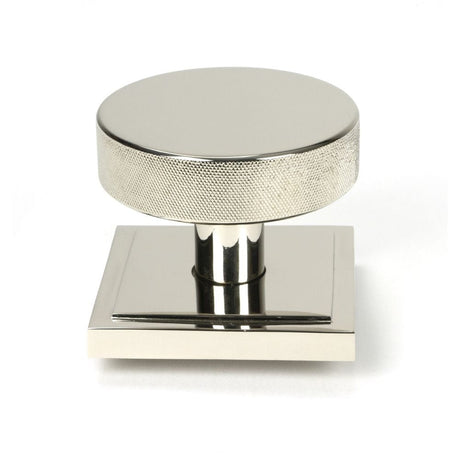 From The Anvil Door Furniture Polished Nickel / Square Centre Door Knob From The Anvil - Polished Nickel Brompton Centre Door Knob (Square)