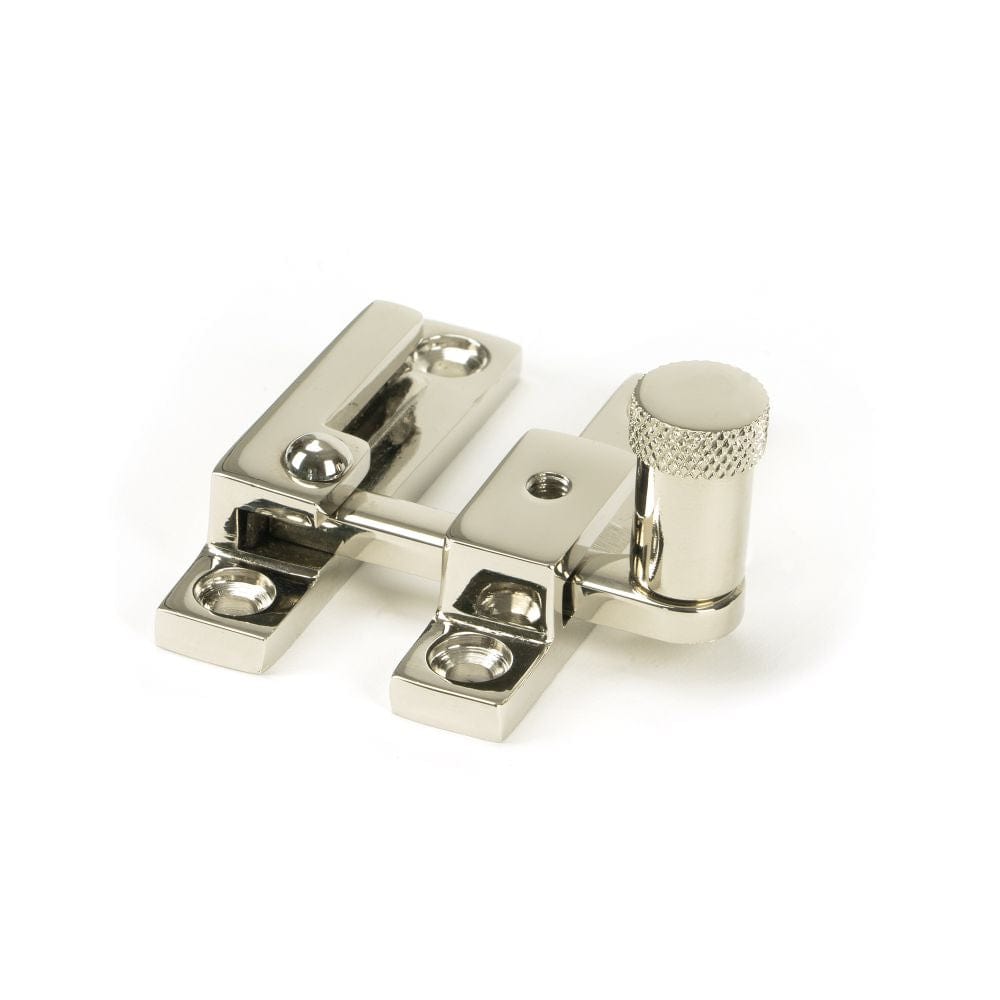 From The Anvil Window Furniture Polished Nickel / Sash Window Quadrant Fasteners / Yes From The Anvil - Polished Nickel Brompton Quadrant Fastener - Narrow