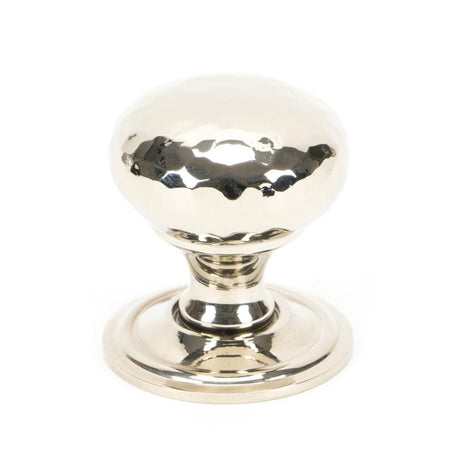 From The Anvil Cabinet Hardware Polished Nickel / Cabinet Knobs / 32mm Dia. From The Anvil - Polished Nickel Hammered Mushroom Cabinet Knob 32mm