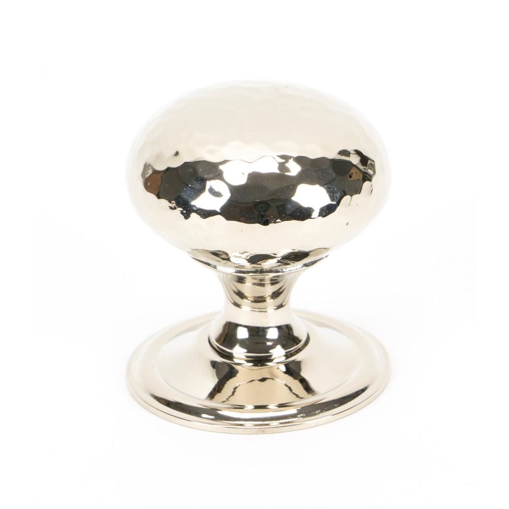 From The Anvil Cabinet Hardware Polished Nickel / Cabinet Knobs / 38mm Dia. From The Anvil - Polished Nickel Hammered Mushroom Cabinet Knob 38mm