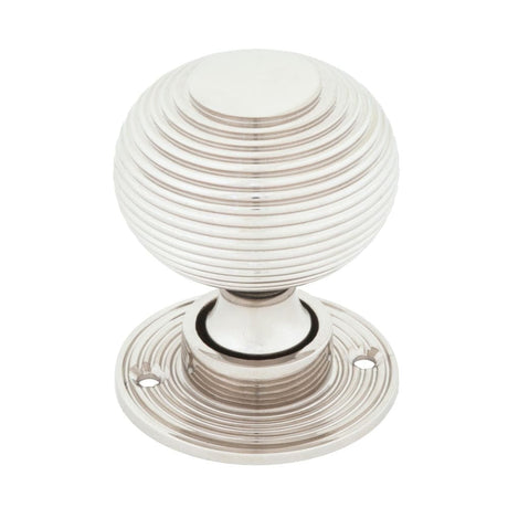 From The Anvil Door Furniture Polished Nickel / Mortice/Rim Knobs From The Anvil - Polished Nickel Heavy Beehive Mortice/Rim Knob Set