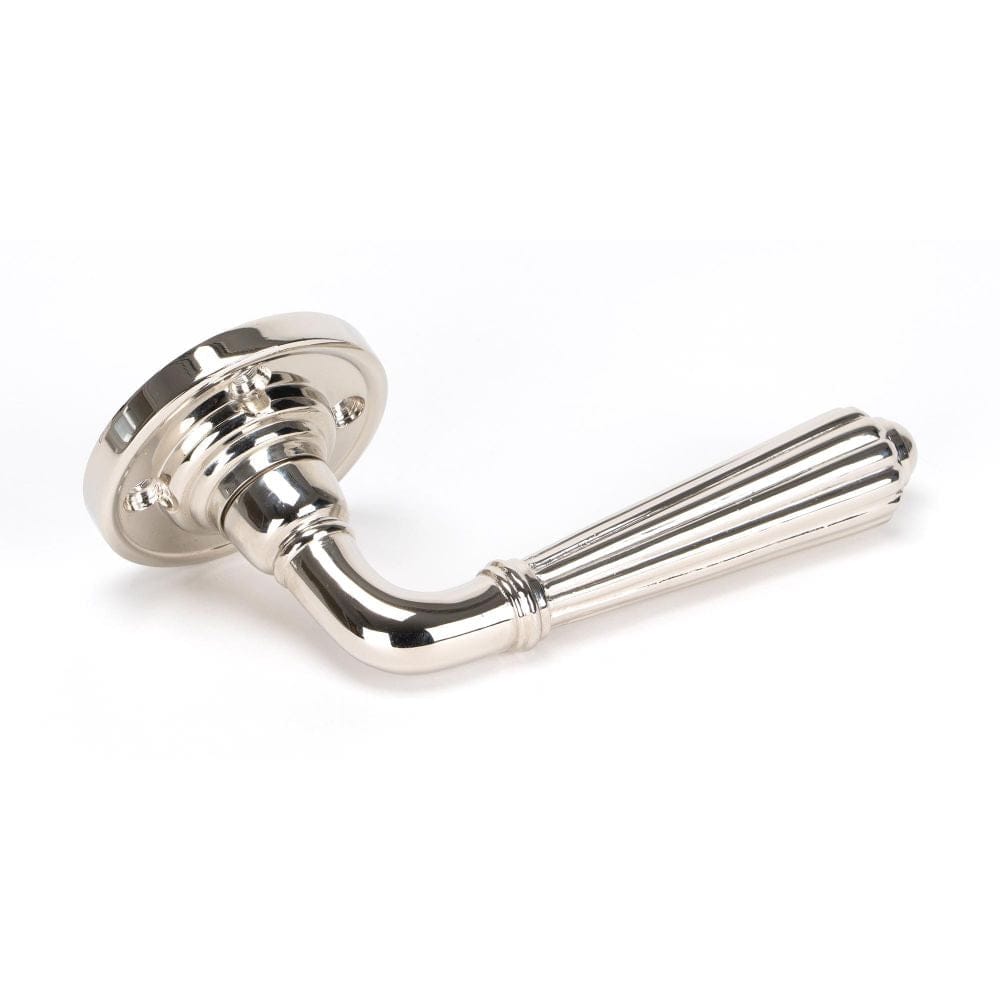 From The Anvil Door Furniture Polished Nickel / Round Rose From The Anvil - Polished Nickel Hinton Lever on Rose Set