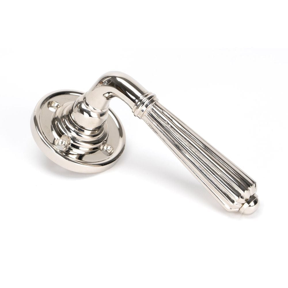 From The Anvil Door Furniture Polished Nickel / Round Rose From The Anvil - Polished Nickel Hinton Lever on Rose Set - Unsprung