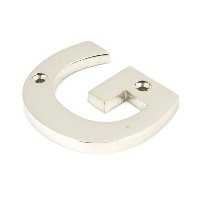 From The Anvil Door Furniture Polished Nickel / Letters / G From The Anvil - Polished Nickel Letter G