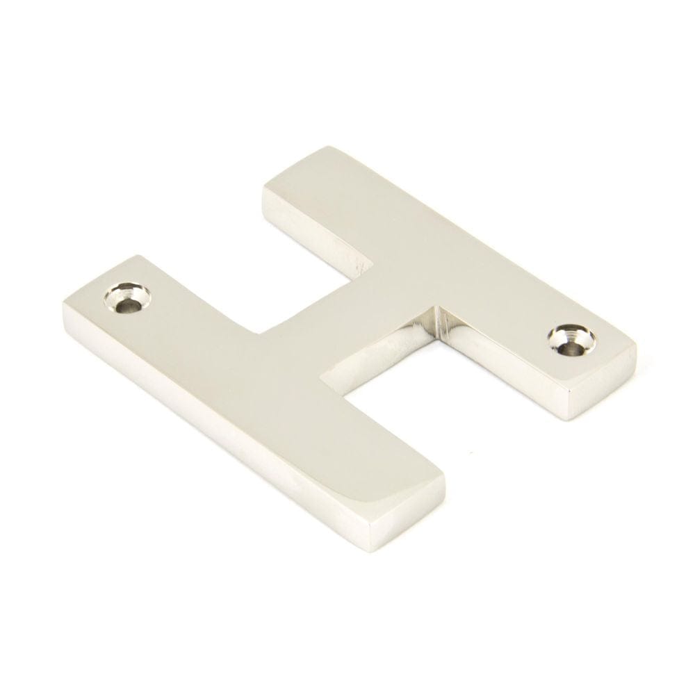 From The Anvil Door Furniture Polished Nickel / Letters / H From The Anvil - Polished Nickel Letter H