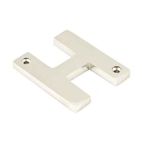 From The Anvil Door Furniture Polished Nickel / Letters / H From The Anvil - Polished Nickel Letter H