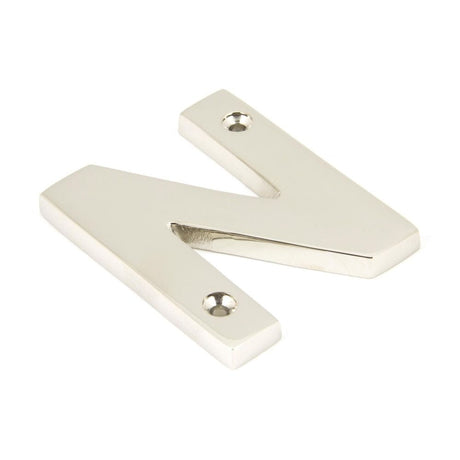 From The Anvil Door Furniture Polished Nickel / Letters / N From The Anvil - Polished Nickel Letter N