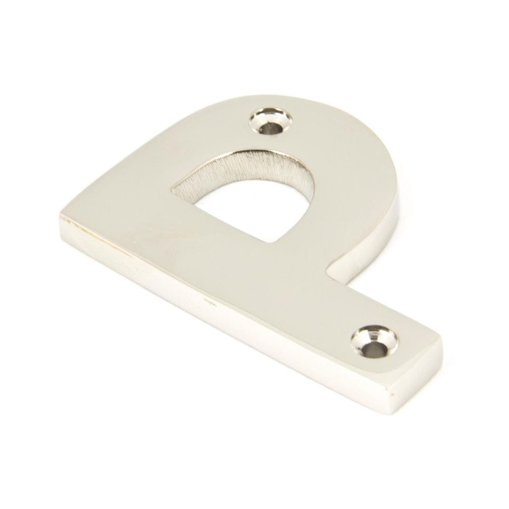 From The Anvil Door Furniture Polished Nickel / Letters / P From The Anvil - Polished Nickel Letter P