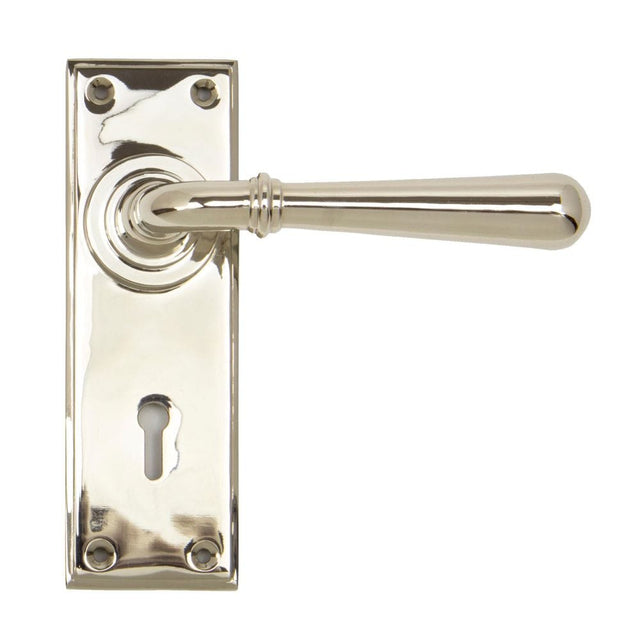 From The Anvil Door Furniture Polished Nickel / Std. Lock Handles From The Anvil - Polished Nickel Newbury Lever Lock Set
