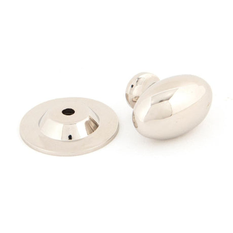 From The Anvil Cabinet Hardware Polished Nickel / Cabinet Knobs / 33mm Dia. From The Anvil - Polished Nickel Oval Cabinet Knob 33mm