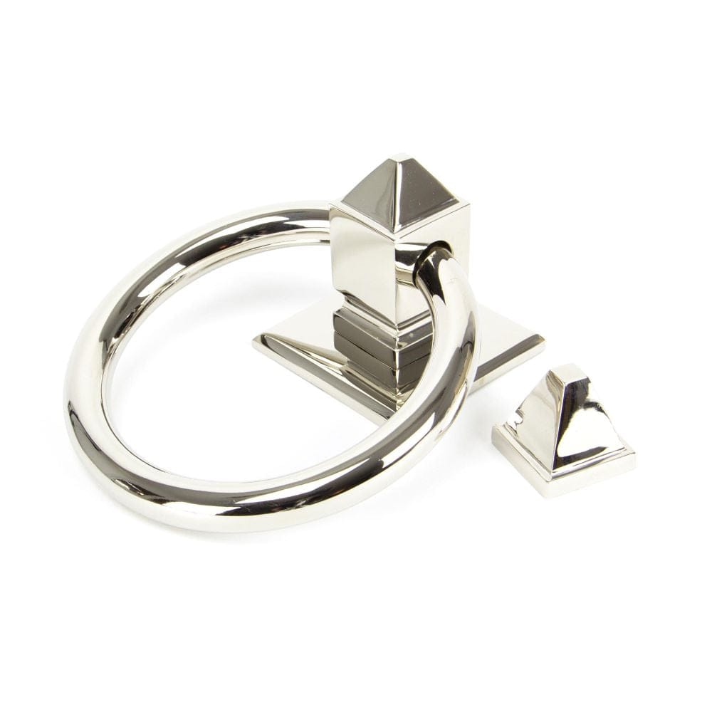 From The Anvil Door Furniture Polished Nickel / Ring Door Knocker From The Anvil - Polished Nickel Ring Door Knocker