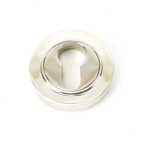 From The Anvil Door Furniture Polished Nickel / Euro Profile Escutcheons From The Anvil - Polished Nickel Round Euro Escutcheon (Plain)
