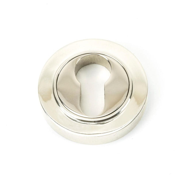 From The Anvil Door Furniture Polished Nickel / Euro Profile Escutcheons From The Anvil - Polished Nickel Round Euro Escutcheon (Plain)