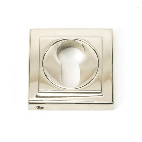 From The Anvil Door Furniture Polished Nickel / Euro Profile Escutcheons From The Anvil - Polished Nickel Round Euro Escutcheon (Square)