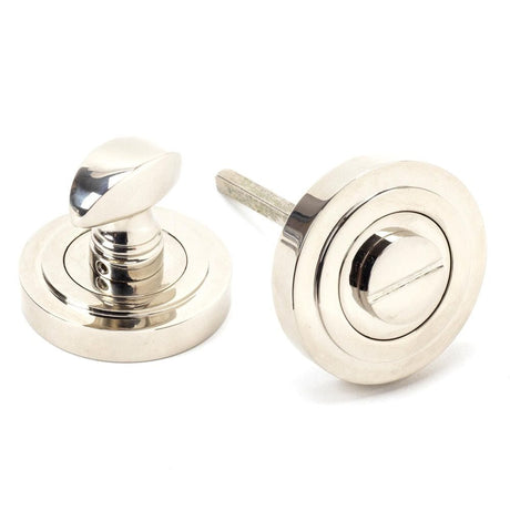 From The Anvil Door Furniture Polished Nickel / No From The Anvil - Polished Nickel Round Thumbturn Set (Art Deco)