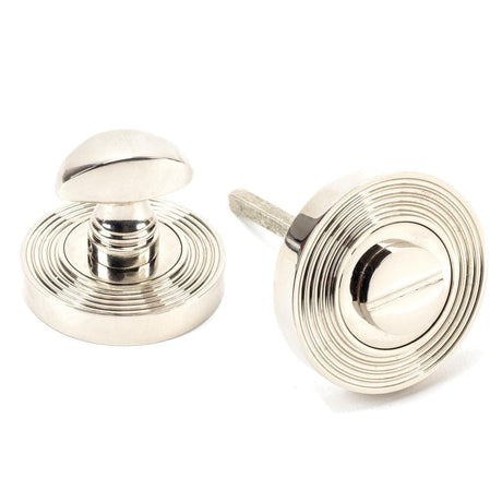 From The Anvil Door Furniture Polished Nickel / No From The Anvil - Polished Nickel Round Thumbturn Set (Beehive)