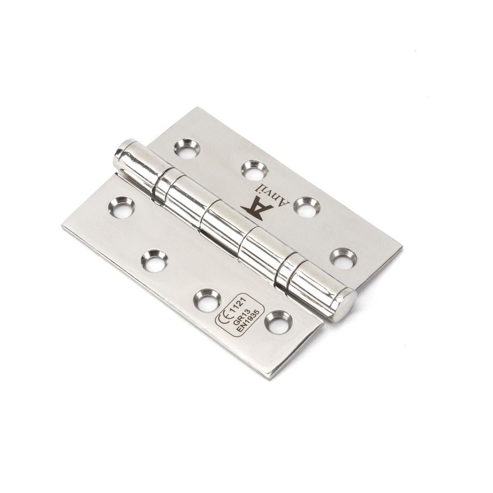 From The Anvil Hinges Polished Stainless Steel / Ball Bearing Hinges / 4" x (102mm) From The Anvil - Polished SS 4" Ball Bearing Butt Hinge (pair)