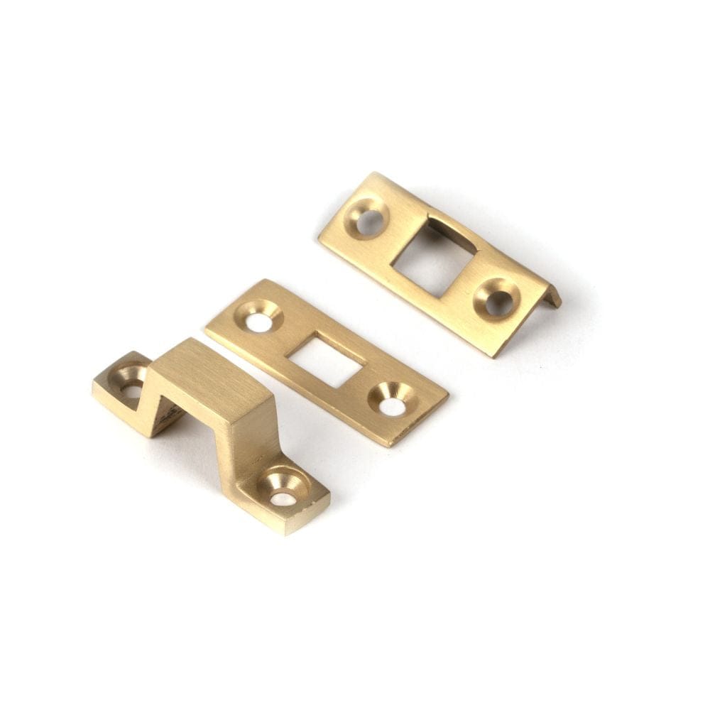 From The Anvil Accessories Satin Brass / Straight Surface Bolts / 100mm / 4" From The Anvil - Satin Brass 4" Universal Bolt
