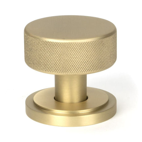 From The Anvil Door Furniture Satin Brass / Mortice/Rim Knobs From The Anvil - Satin Brass Brompton Mortice/Rim Knob Set (Art Deco)