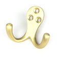 From The Anvil Accessories Satin Brass / Double Coat Hooks From The Anvil - Satin Brass Celtic Double Robe Hook