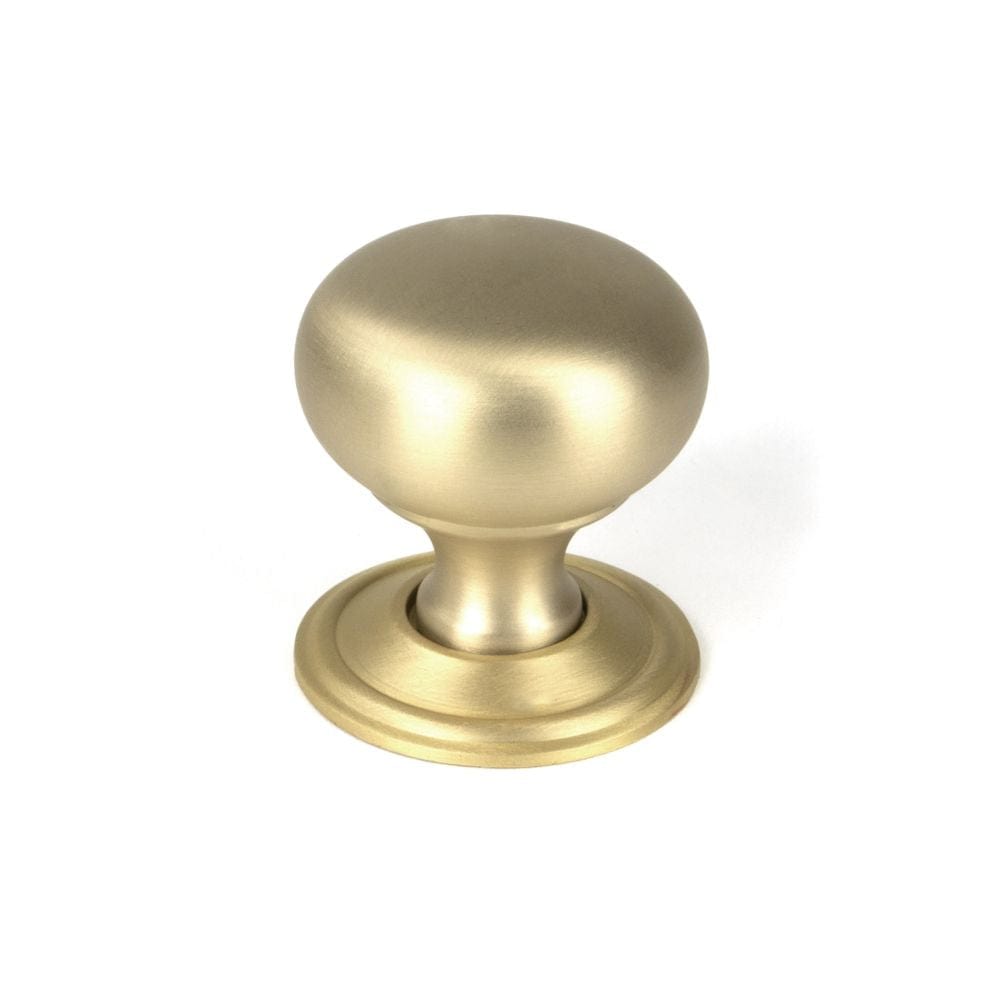 From The Anvil Cabinet Hardware Satin Brass / Cabinet Knobs / 32mm Dia. From The Anvil - Satin Brass Mushroom Cabinet Knob 32mm
