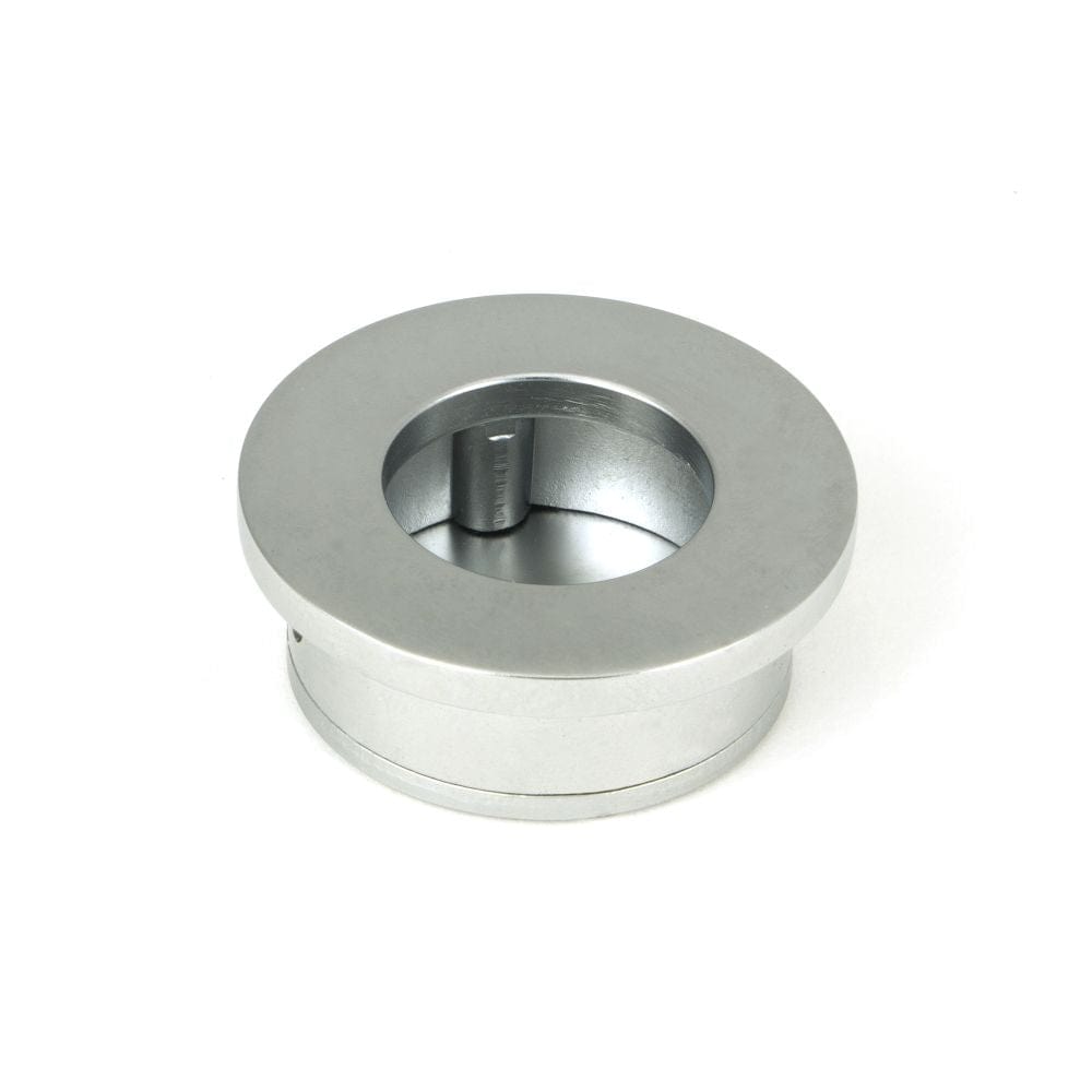 From The Anvil Door Furniture Satin Chrome / Door Edge Pull / Round From The Anvil - Satin Chrome 34mm Round Finger Edge Pull