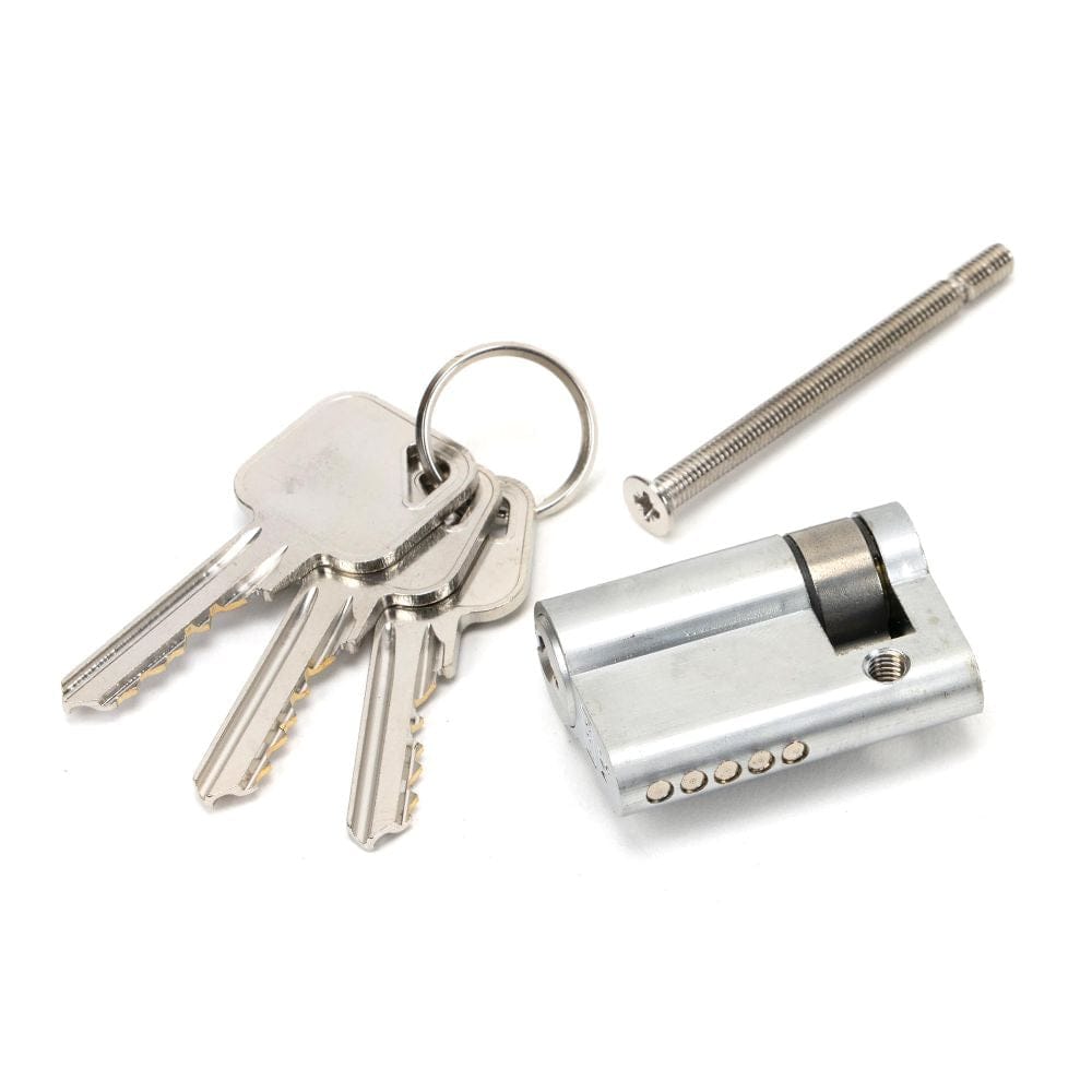 From The Anvil Locks & Latches Satin Chrome / Euro Cylinders Single / 35 x 10mm From The Anvil - Satin Chrome 35/10 5pin Single Cylinder