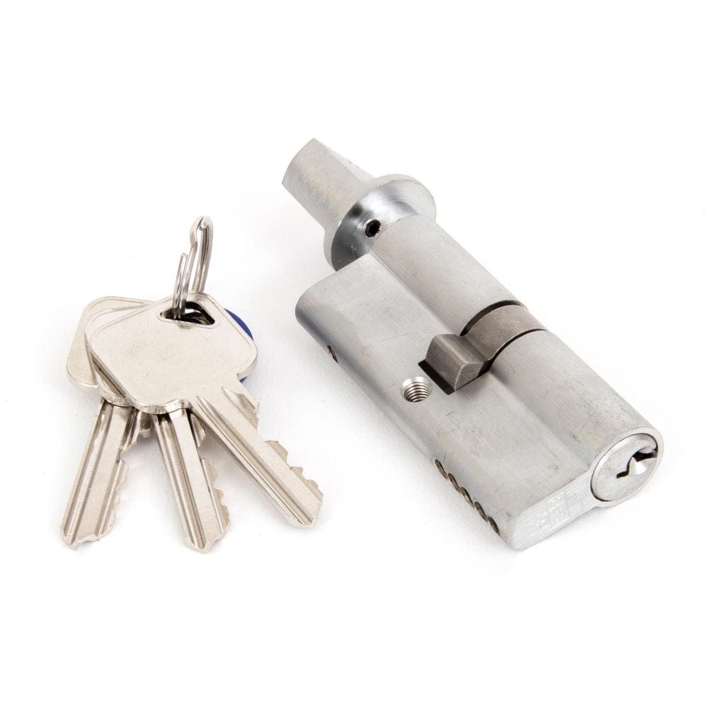 From The Anvil Locks & Latches Satin Chrome / Euro Cylinder & Turn / 35 x 35mm From The Anvil - Satin Chrome 35/35 5pin Euro Cylinder/Thumbturn KA