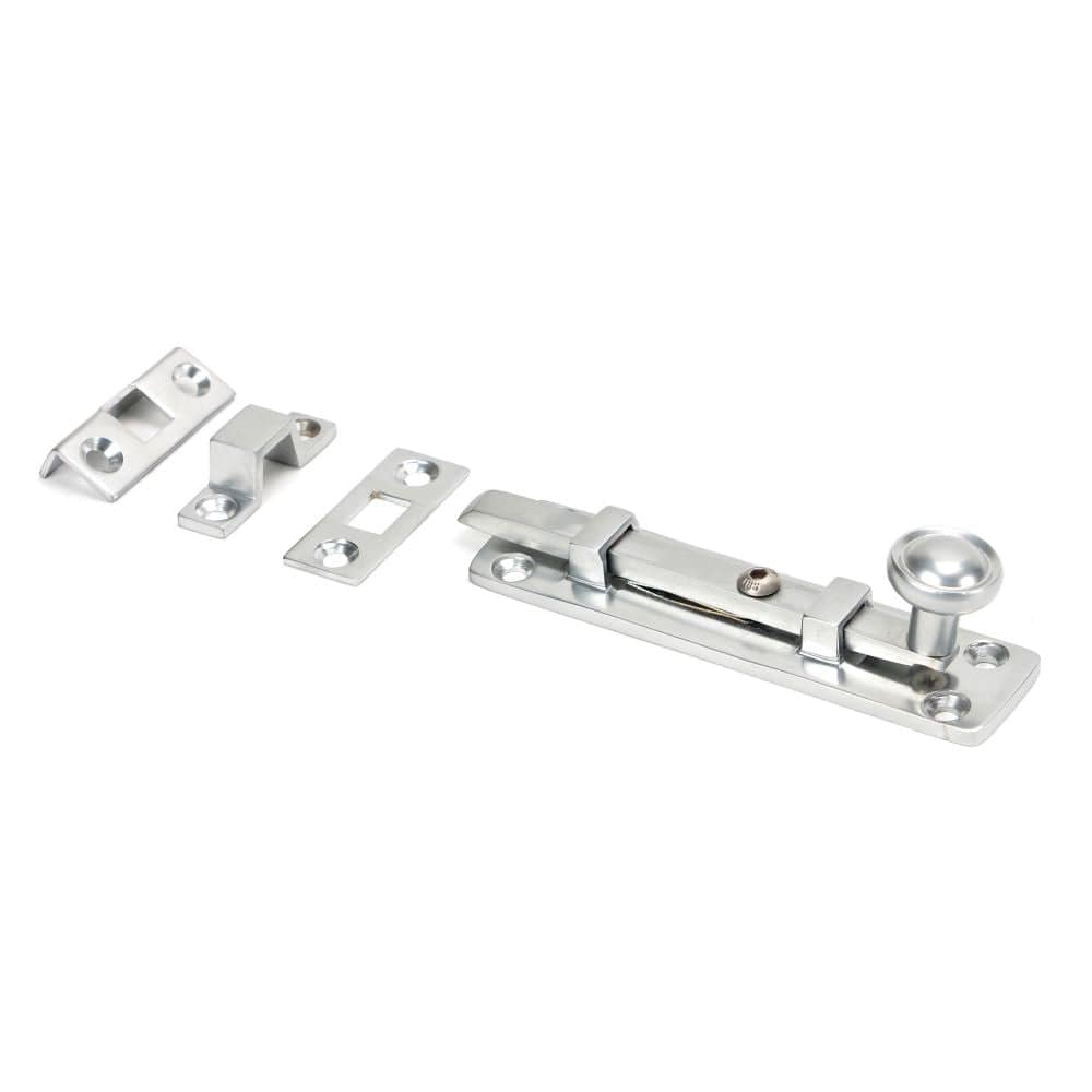 From The Anvil Accessories Satin Chrome / Straight Surface Bolts / 100mm / 4" From The Anvil - Satin Chrome 4" Universal Bolt