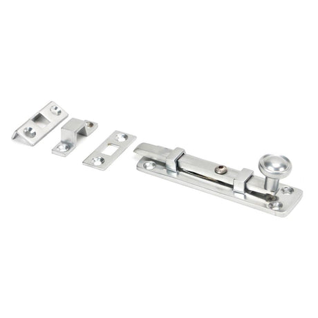From The Anvil Accessories Satin Chrome / Straight Surface Bolts / 100mm / 4" From The Anvil - Satin Chrome 4" Universal Bolt