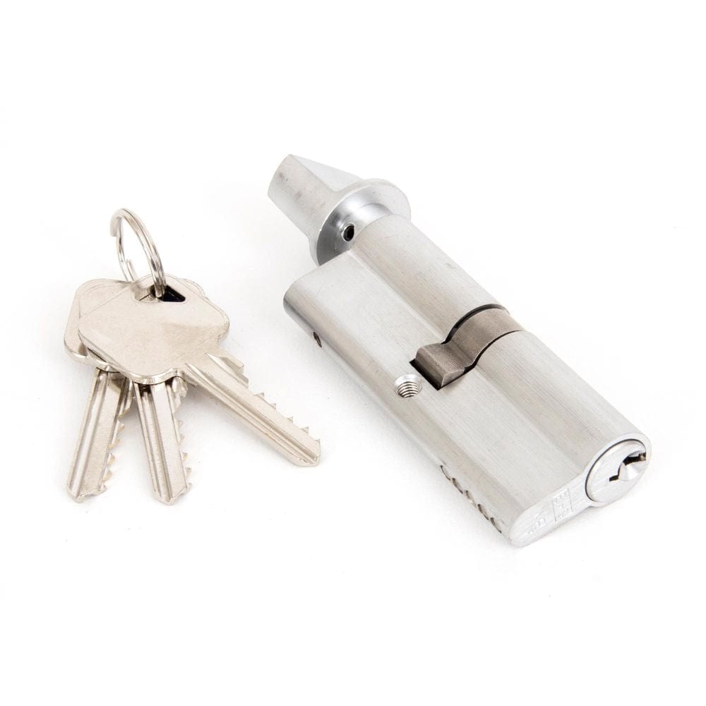 From The Anvil Locks & Latches Satin Chrome / Euro Cylinder & Turn / 40 x 40mm From The Anvil - Satin Chrome 40/40 5pin Euro Cylinder/Thumbturn KA