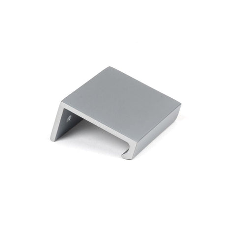 From The Anvil Cabinet Hardware Satin Chrome / Edge Pull / 50mm From The Anvil - Satin Chrome 50mm Plain Edge Pull