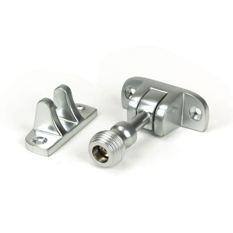 From The Anvil Window Furniture Satin Chrome / Sash Window Brighton Fasteners / Yes From The Anvil - Satin Chrome Beehive Brighton Fastener (Radiused)