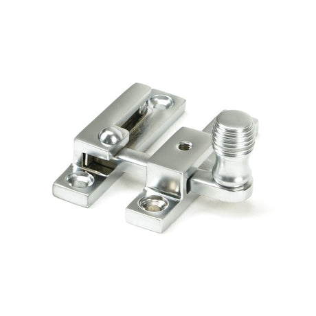 From The Anvil Window Furniture Satin Chrome / Sash Window Quadrant Fasteners / Yes From The Anvil - Satin Chrome Beehive Quadrant Fastener - Narrow