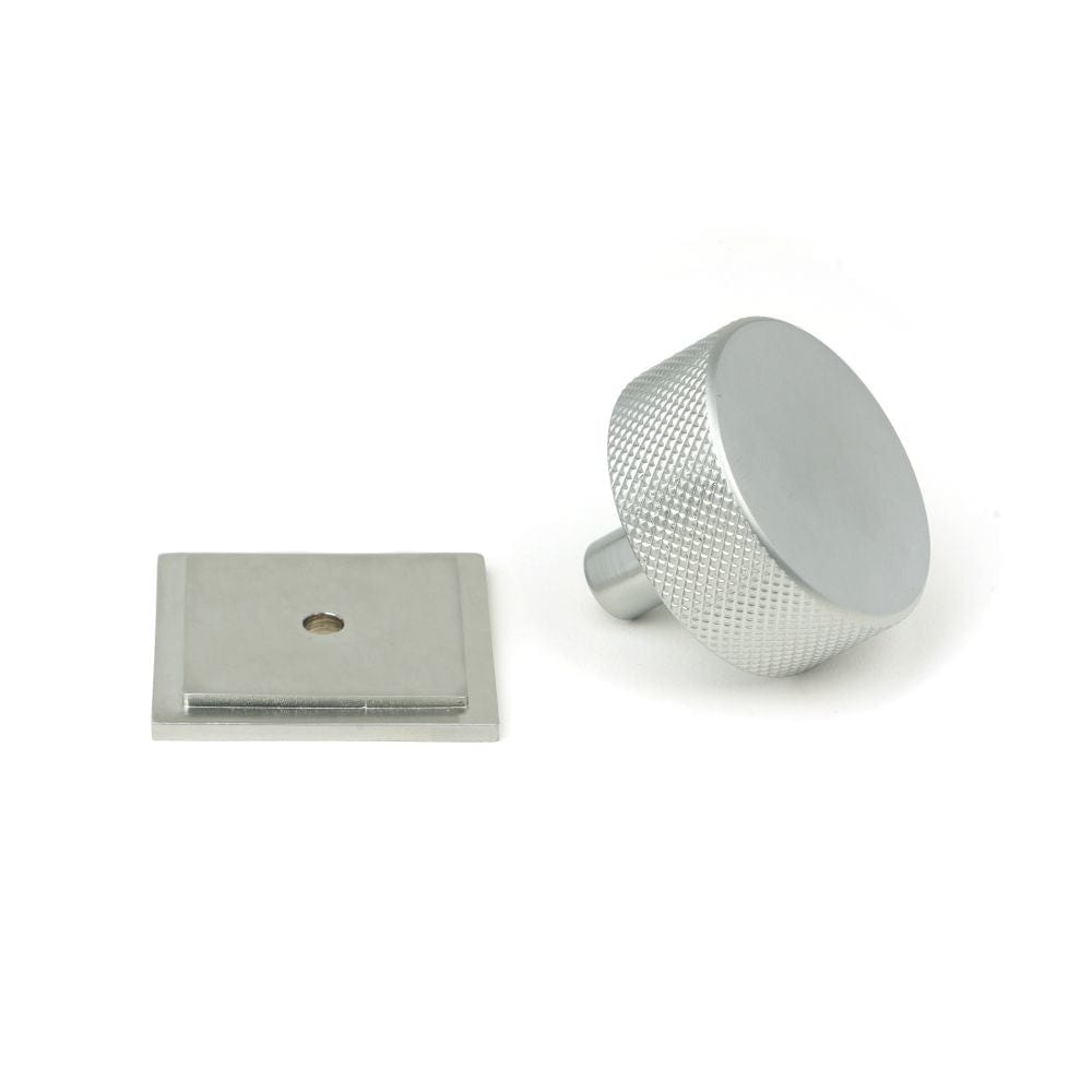 From The Anvil Cabinet Hardware Satin Chrome / Cabinet Knobs / 38mm Dia. From The Anvil - Satin Chrome Brompton Cabinet Knob - 38mm (Square)