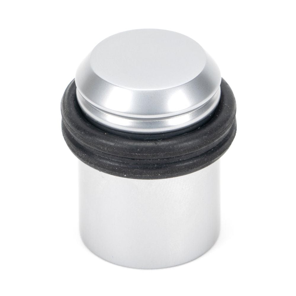 From The Anvil Door Furniture Satin Chrome / Floor Door Stop From The Anvil - Satin Chrome Floor Mounted Door Stop