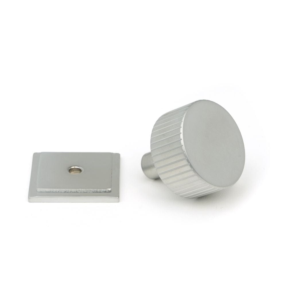 From The Anvil Cabinet Hardware Satin Chrome / Cabinet Knobs / 32mm Dia. From The Anvil - Satin Chrome Judd Cabinet Knob - 32mm (Square)