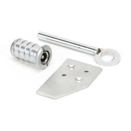 From The Anvil Window Furniture Satin Chrome / Locking Sash Stops From The Anvil - Satin Chrome Key-Flush Sash Stop