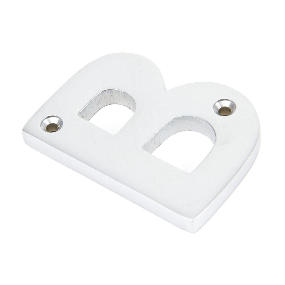 From The Anvil Door Furniture Satin Chrome / Letters / B From The Anvil - Satin Chrome Letter B