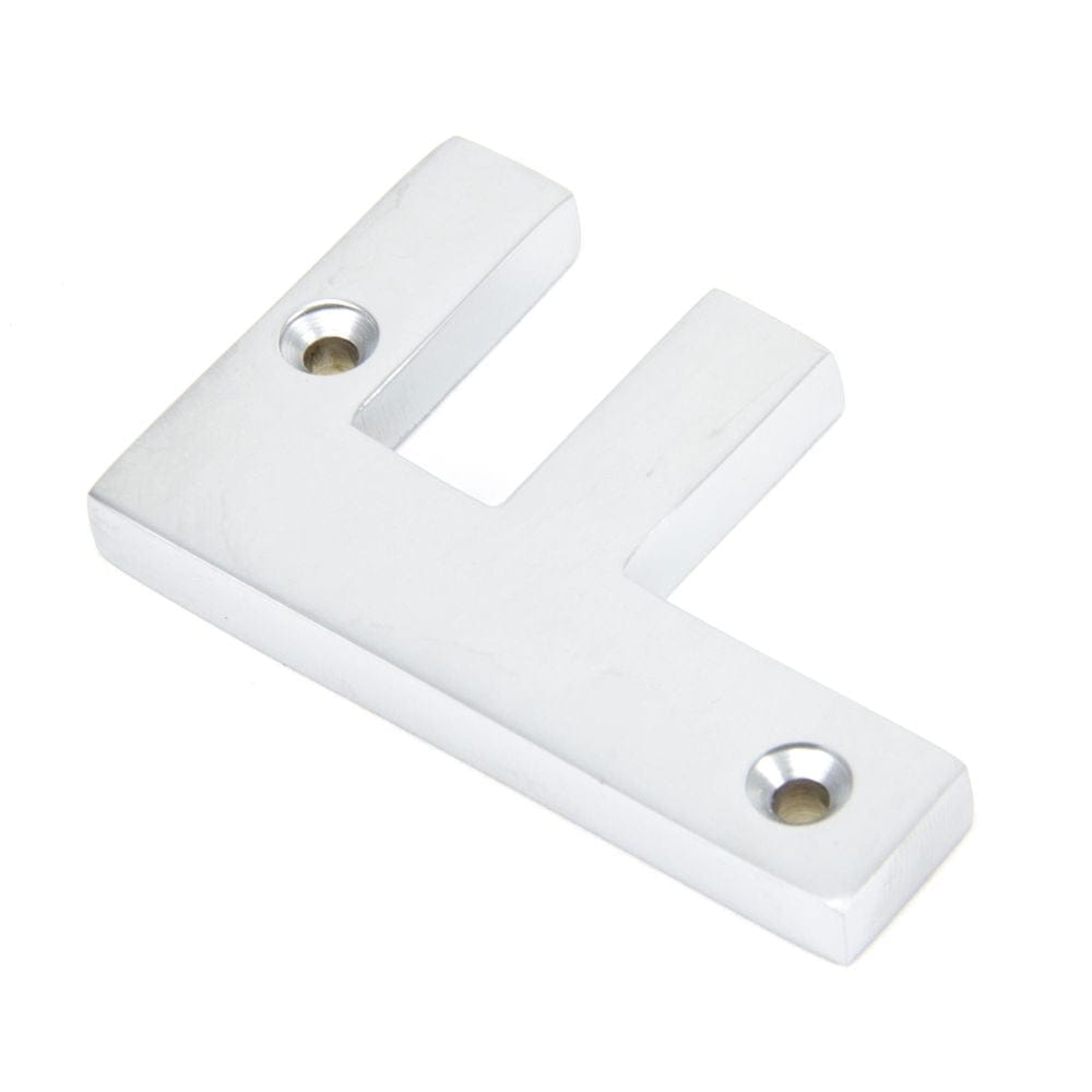 From The Anvil Door Furniture Satin Chrome / Letters / F From The Anvil - Satin Chrome Letter F