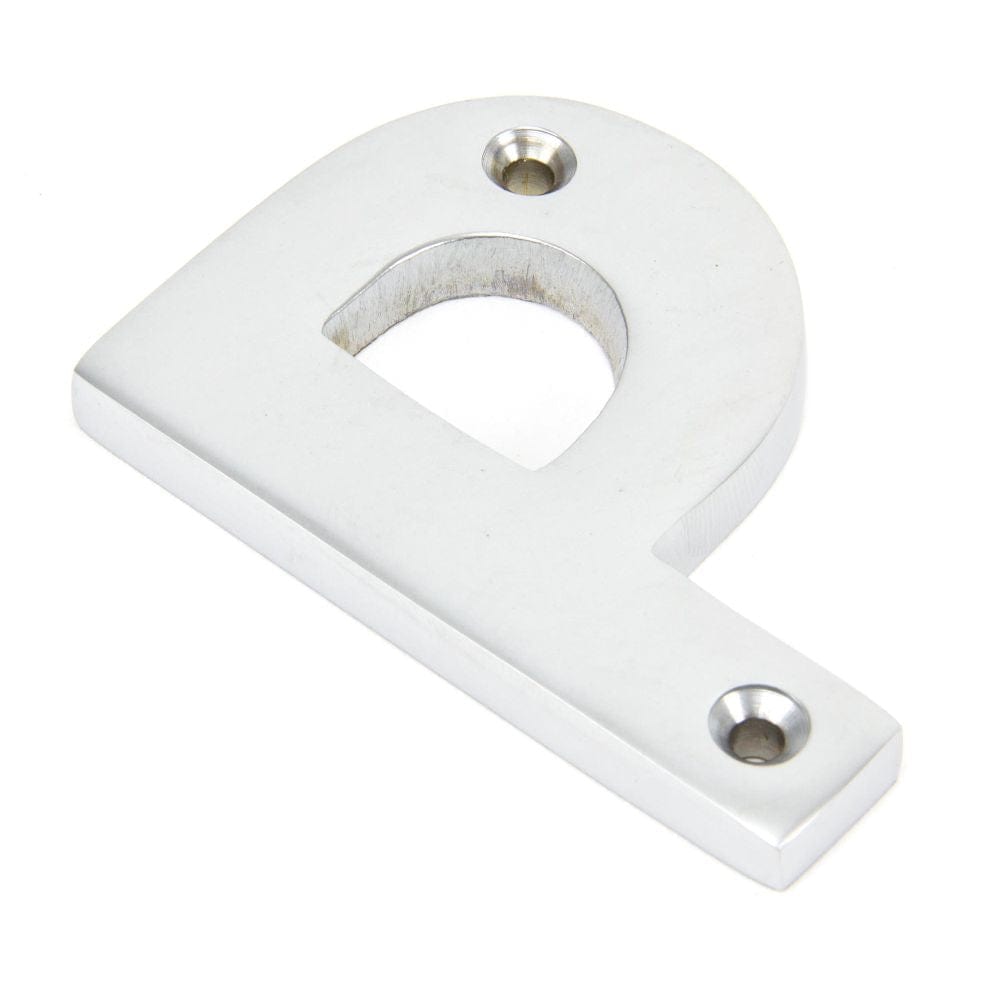 From The Anvil Door Furniture Satin Chrome / Letters / P From The Anvil - Satin Chrome Letter P
