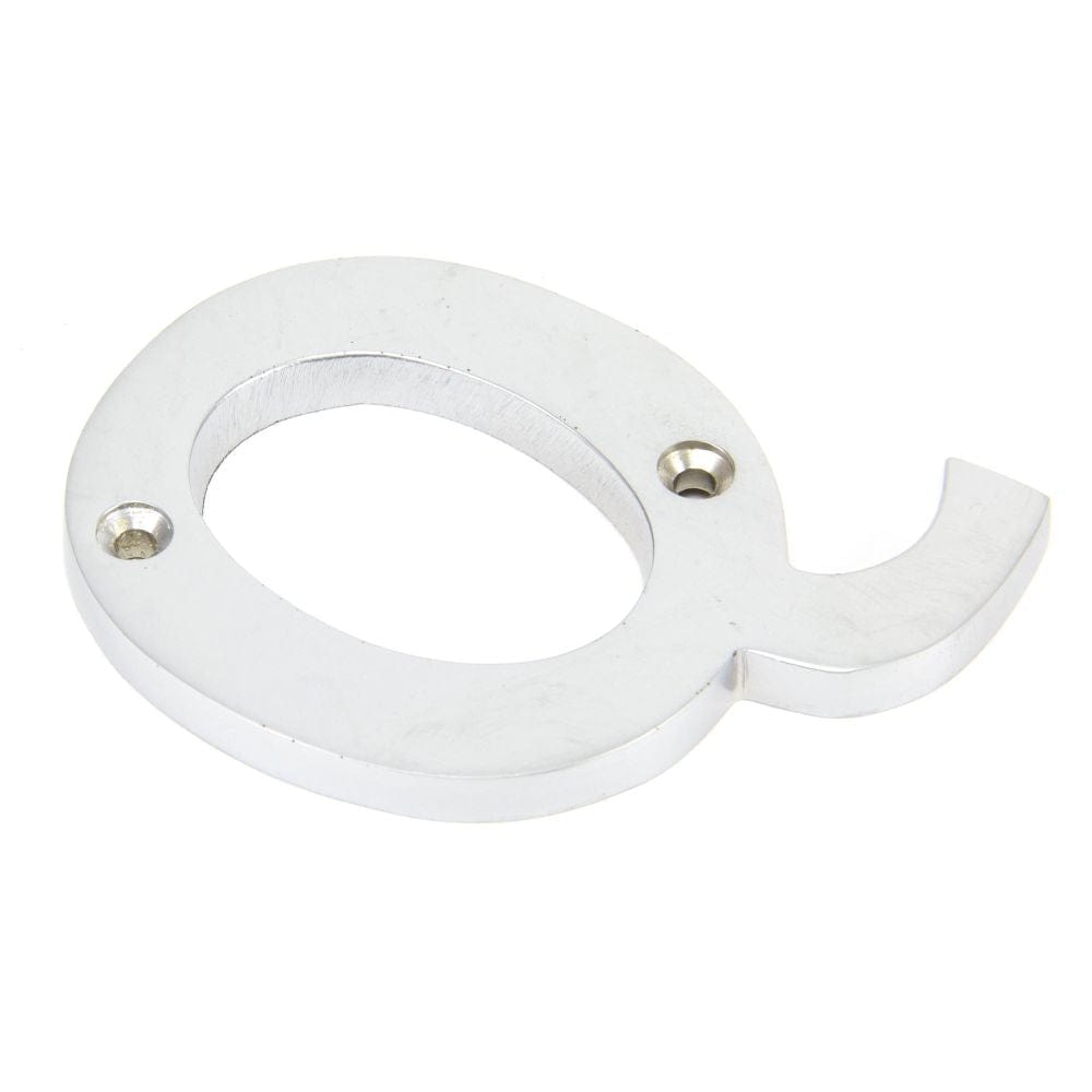 From The Anvil Door Furniture Satin Chrome / Letters / Q From The Anvil - Satin Chrome Letter Q