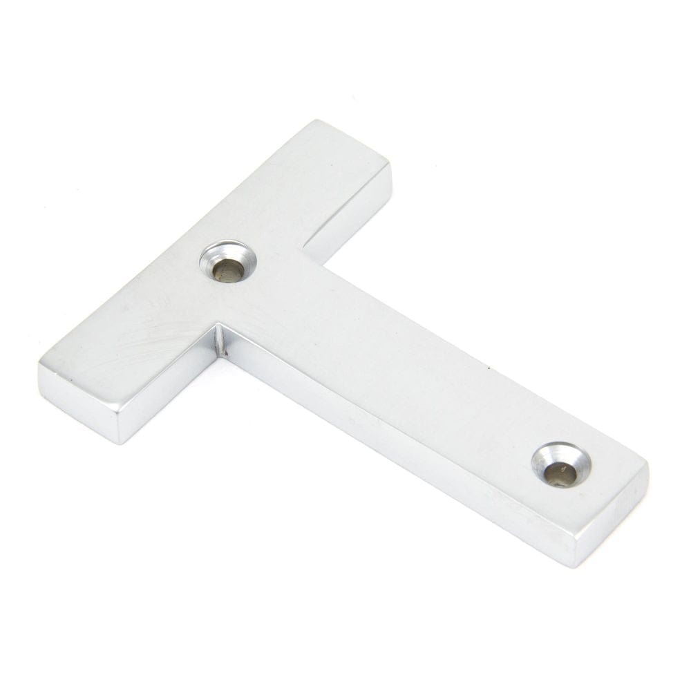 From The Anvil Door Furniture Satin Chrome / Letters / T From The Anvil - Satin Chrome Letter T