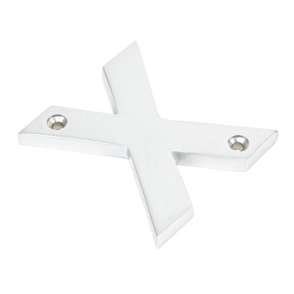 From The Anvil Door Furniture Satin Chrome / Letters / X From The Anvil - Satin Chrome Letter X